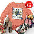 Merry Christmas Long Sleeve - Heather Terracotta - 17 product image 1