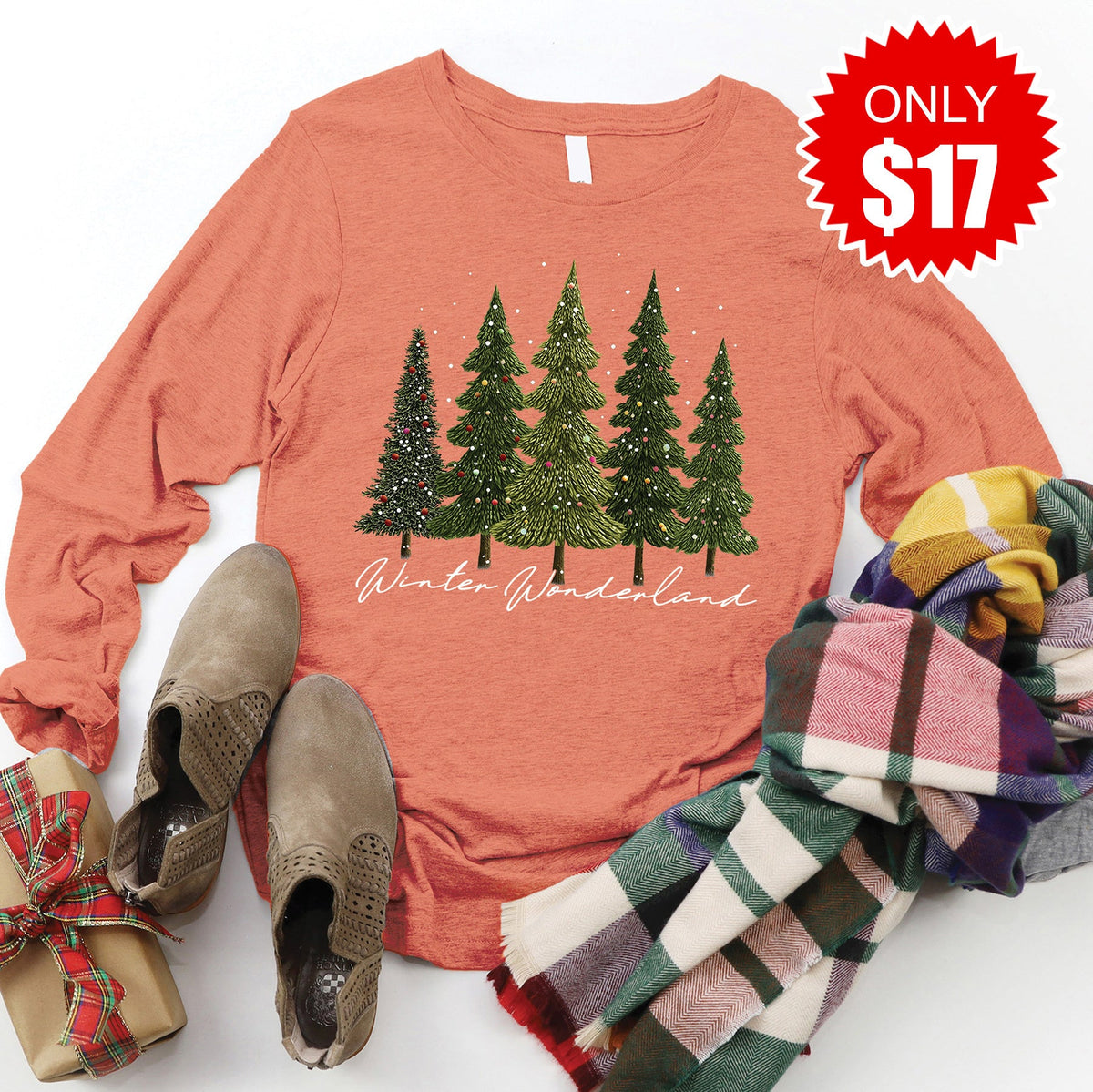 Winter Wonderland Long Sleeve - Heather Terracotta - 17 product image 1