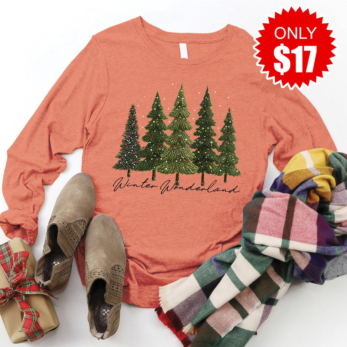 Winter Wonderland Long Sleeve - Heather Terracotta - 17 product image 1