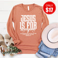 Jesus Is For Everyone Long Sleeve - Heather Terracotta - 17 product image 1