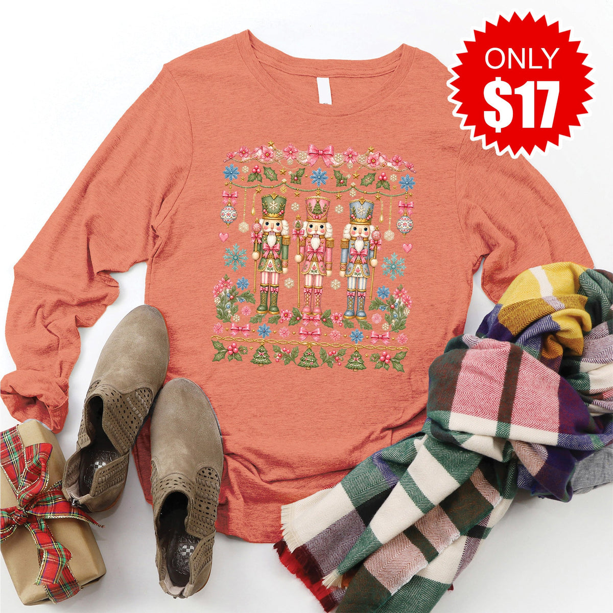 Nutcracker Long Sleeve - Heather Terracotta - 17 product image 1