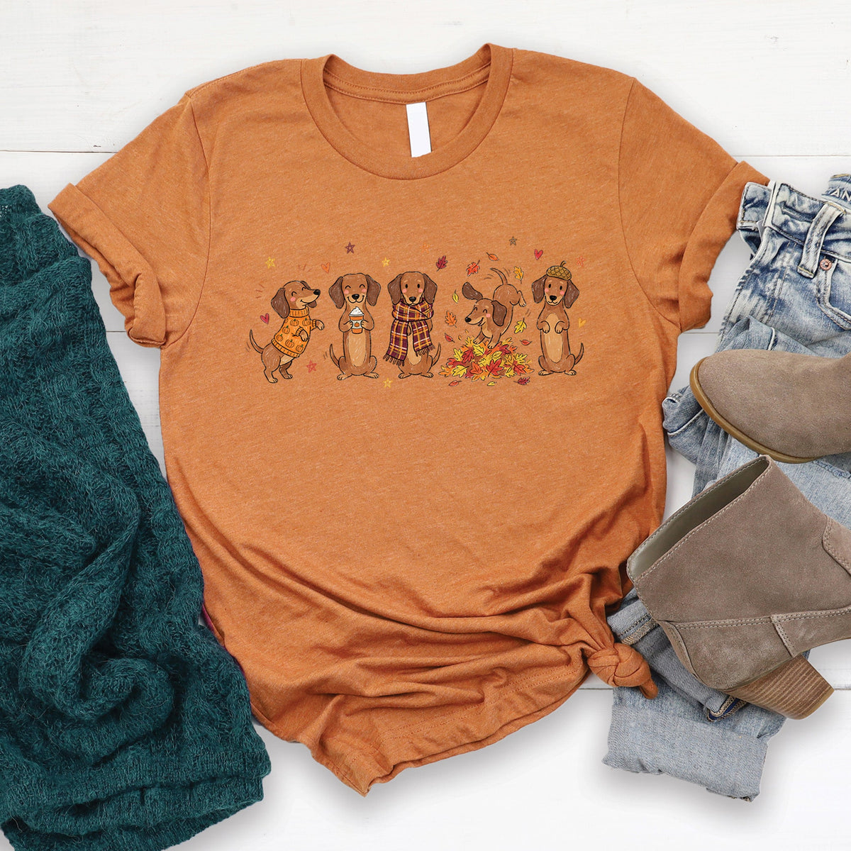 Fall Dachshund Tee product image 1