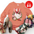 Christmas Goose Long Sleeve - Heather Terracotta - 17 product image 1