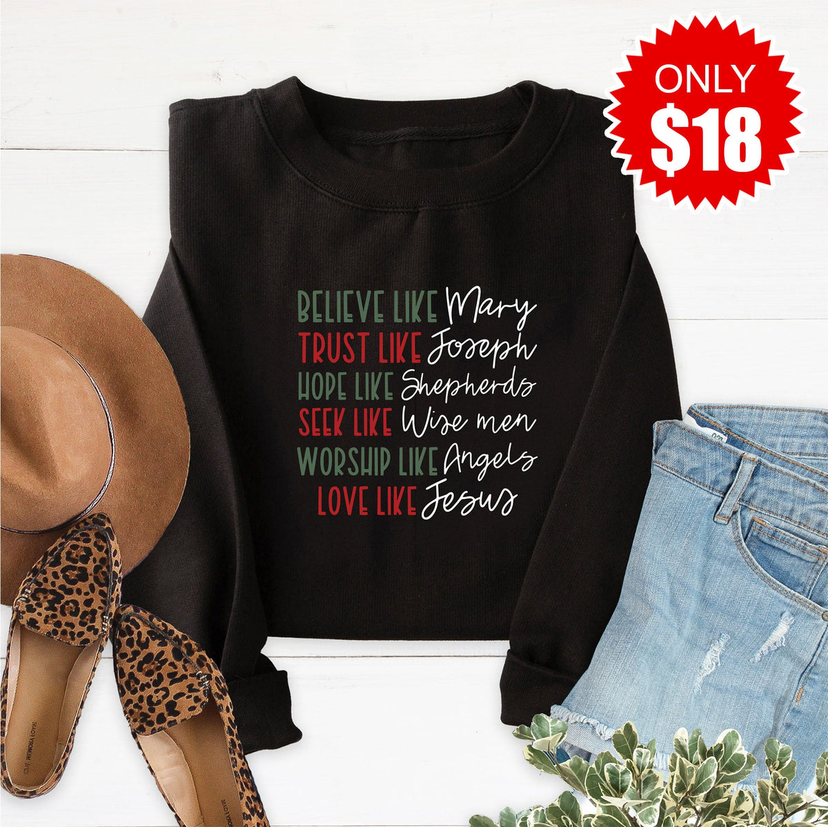 Believe Like Mary Sweatshirt - Black - 18 product image 1