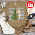 Cross and Christmas Tree Tee - Brown Leopard - 15 product image 1