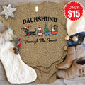 Dachshund Through The Snow Tee - Brown Leopard - 15 product image 1