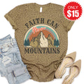 Faith Can Move Mountains Tee - Brown Leopard - 15 product image 1