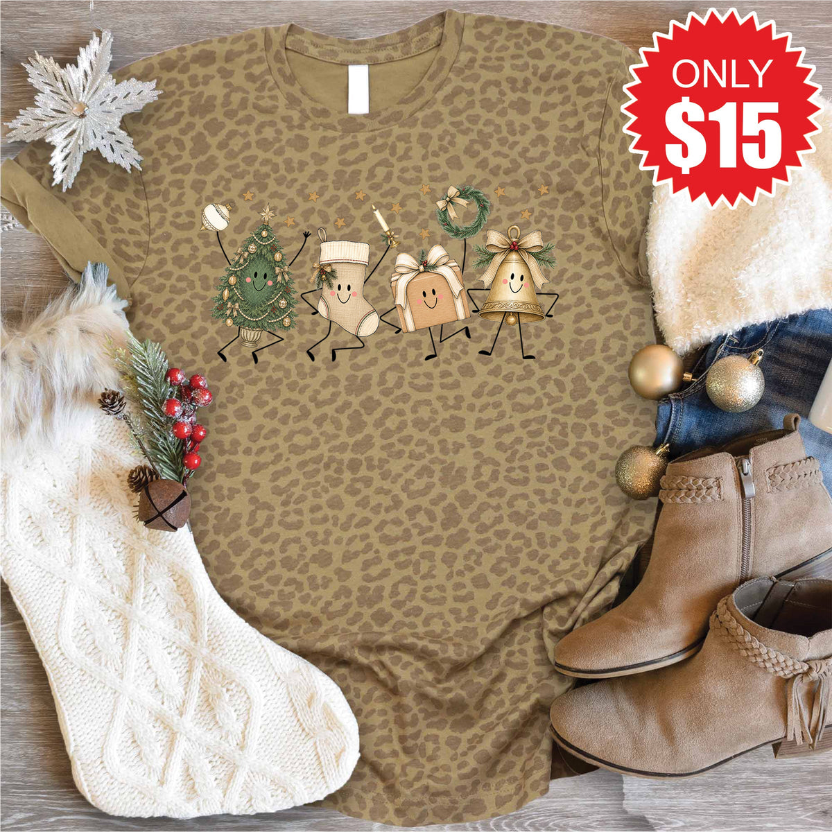 Christmas Tee - Brown Leopard - 15 product image 1
