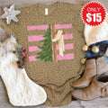 Cross and Christmas Tree Tee - Brown Leopard - 15 product image 1