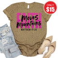 Faith Moves Mountains Tee - Brown Leopard - 15 product image 1