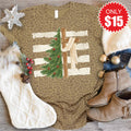 Cross and Christmas Tree Tee - Brown Leopard - 15 product image 1