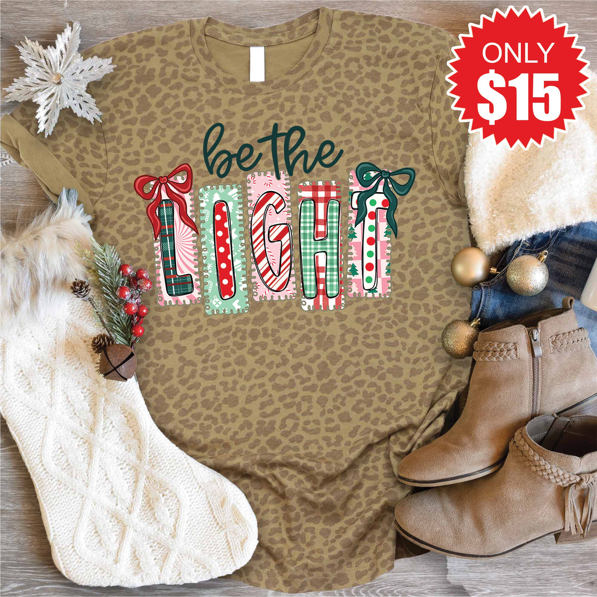 Be The Light Tee - Brown Leopard - 15 product image 1
