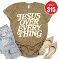 Jesus Over Everything Tee - Brown Leopard - 15 product image 1