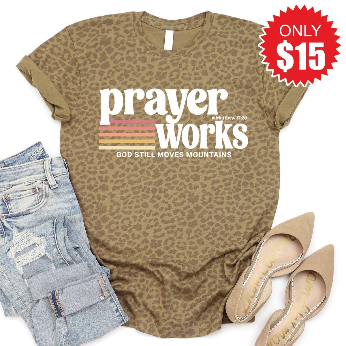 Prayer Works Tee - Brown Leopard - 15 product image 1
