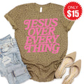 Jesus Over Everything Tee - Brown Leopard - 15 product image 1