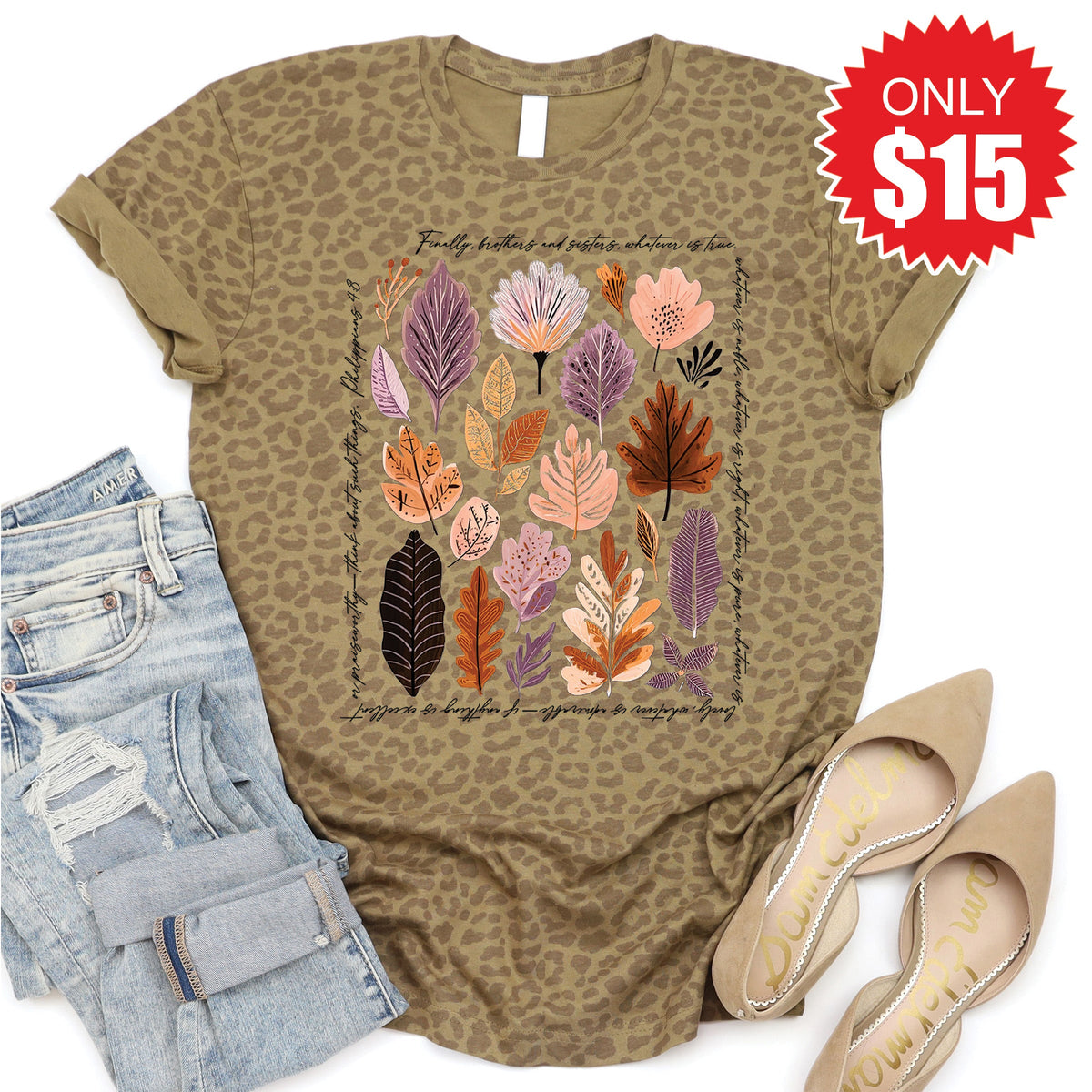 Whatever Is True Tee - Brown Leopard - 15 product image 1