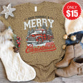 Merry Little Christmas Tee - Brown Leopard - 15 product image 1