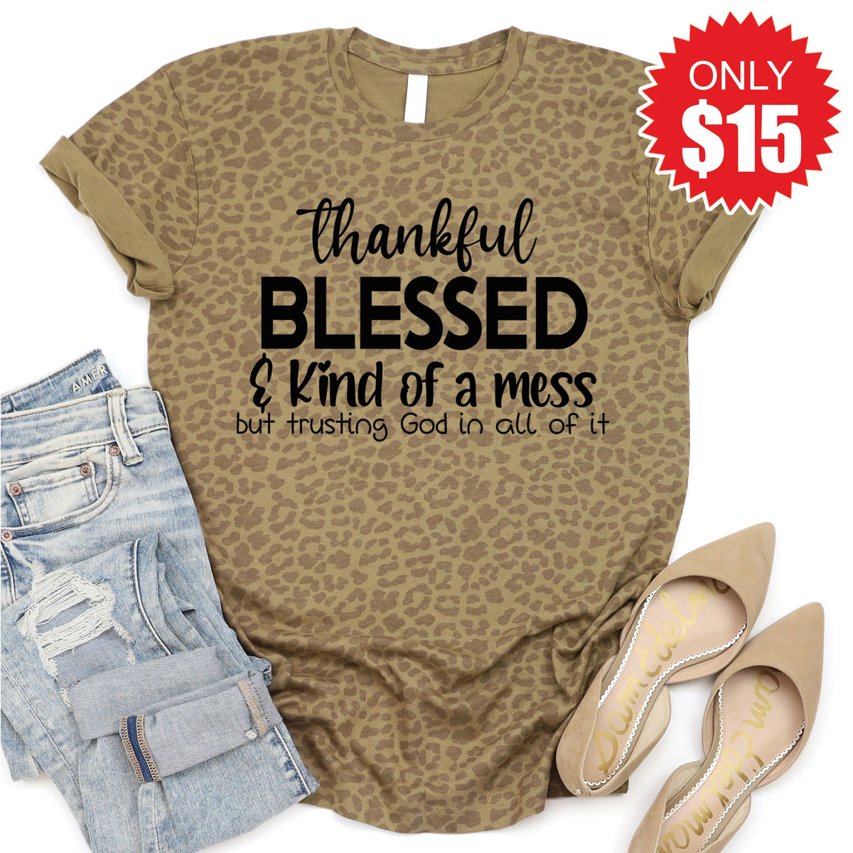 Trusting God Tee - Brown Leopard - 15