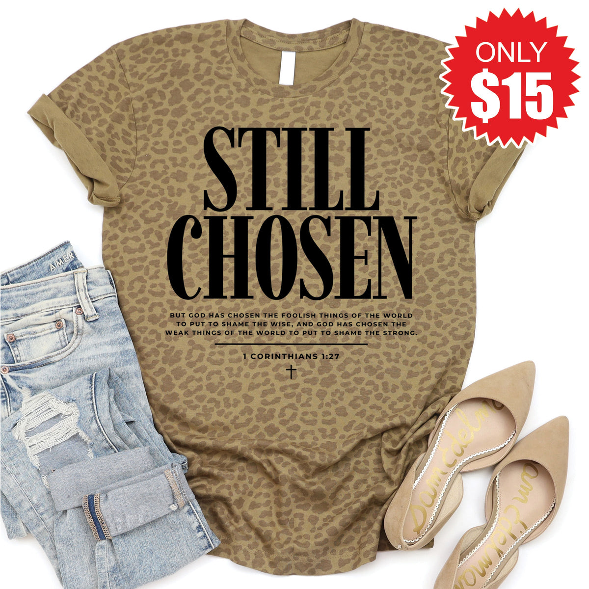 Still Chosen Tee - Brown Leopard - 15 product image 1