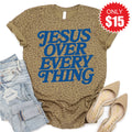 Jesus Over Everything Tee - Brown Leopard - 15 product image 1