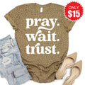 Pray Wait Trust Tee - Brown Leopard - 15 product image 1