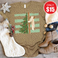 Cross and Christmas Tree Tee - Brown Leopard - 15 product image 1