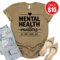 Mental Health Matters Tee - Brown Leopard - 15 product image 1