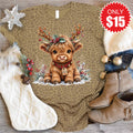Christmas Cow Tee - Brown Leopard - 15 product image 1