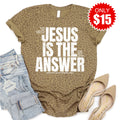 Jesus Is The Answer Tee - Brown Leopard - 15 product image 1