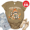 Cozy Season Raccoon Tee - Brown Leopard - 15 product image 1