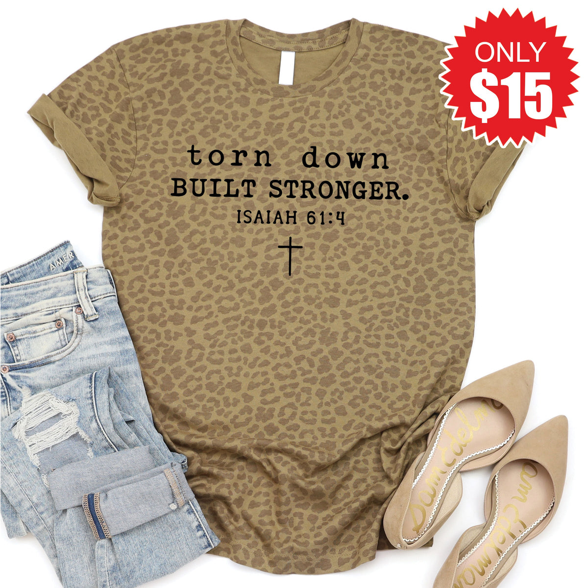 Built Stronger Tee - Brown Leopard - 15 product image 1