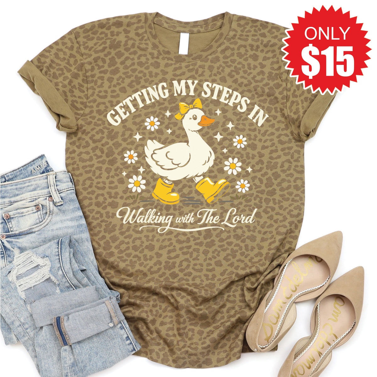 Getting My Steps In Tee - Brown Leopard - 15 product image 1