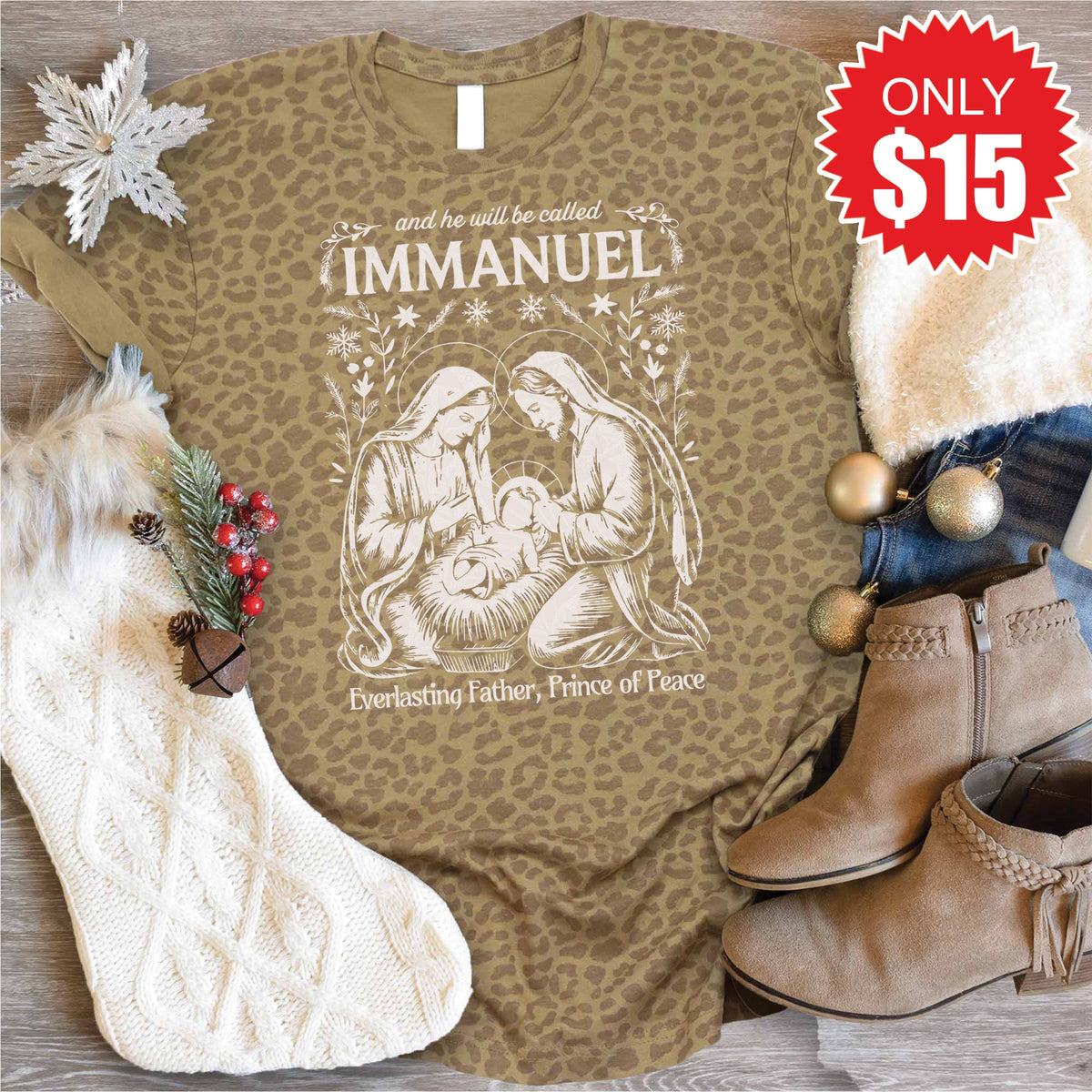 Immanuel Tee - Brown Leopard - 15 product image 1