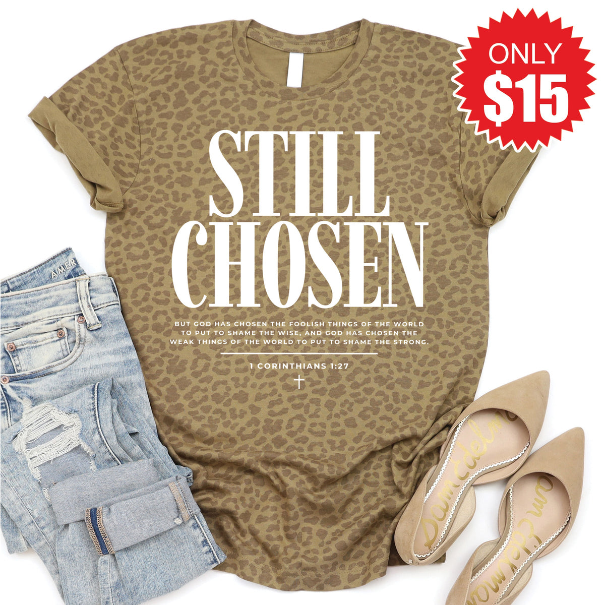 Still Chosen Tee - Brown Leopard - 15 product image 1