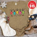 Merry and Bright Bulbs Tee - Brown Leopard - 15 product image 1