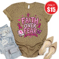 Faith Over Fear Tee - Brown Leopard - 15 product image 1