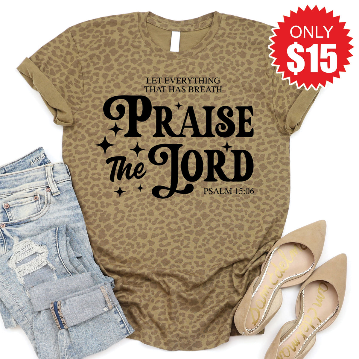 Praise The Lord Tee - Brown Leopard - 15 product image 1