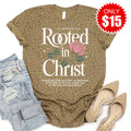 Rooted In Christ Tee - Brown Leopard - 15 product image 1