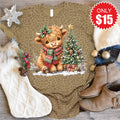 Christmas Cow Tee - Brown Leopard - 15 product image 1