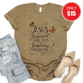 Jesus is a Permanent Solution Tee - Brown Leopard - 15 product image 1