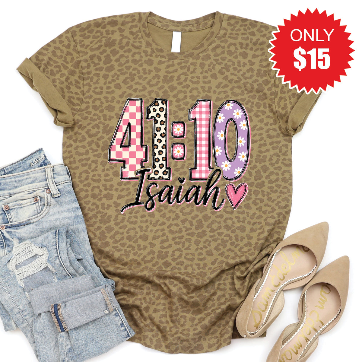 Isaiah 41:10 Tee - Brown Leopard - 15 product image 1