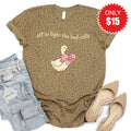 Fight The Bad Cells Tee - Brown Leopard - 15 product image 1