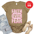 Faith Over Fear Tee - Brown Leopard - 15 product image 1