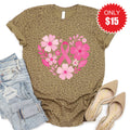 Pink Ribbon Floral Tee - Brown Leopard - 15 product image 1