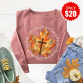 Fall For Jesus Sweatshirt - Heather Mauve - 20 product image 1