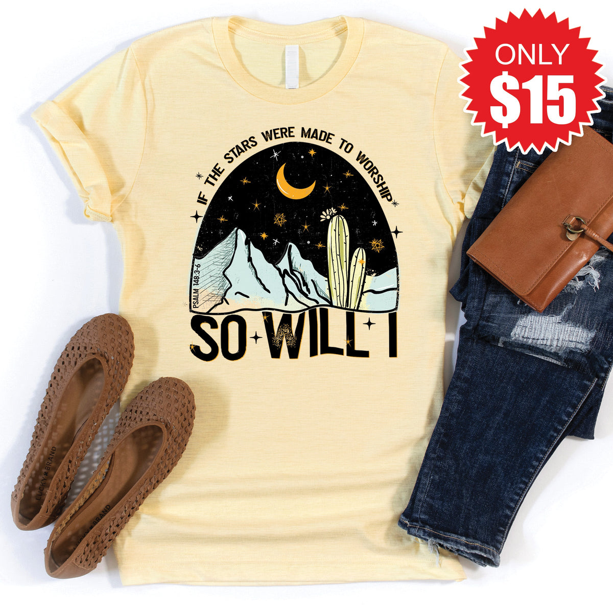 So Will I Tee - Heather French Vanilla - 15 product image 1
