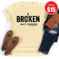 Broken But Chosen Tee - Heather French Vanilla - 15 product image 1