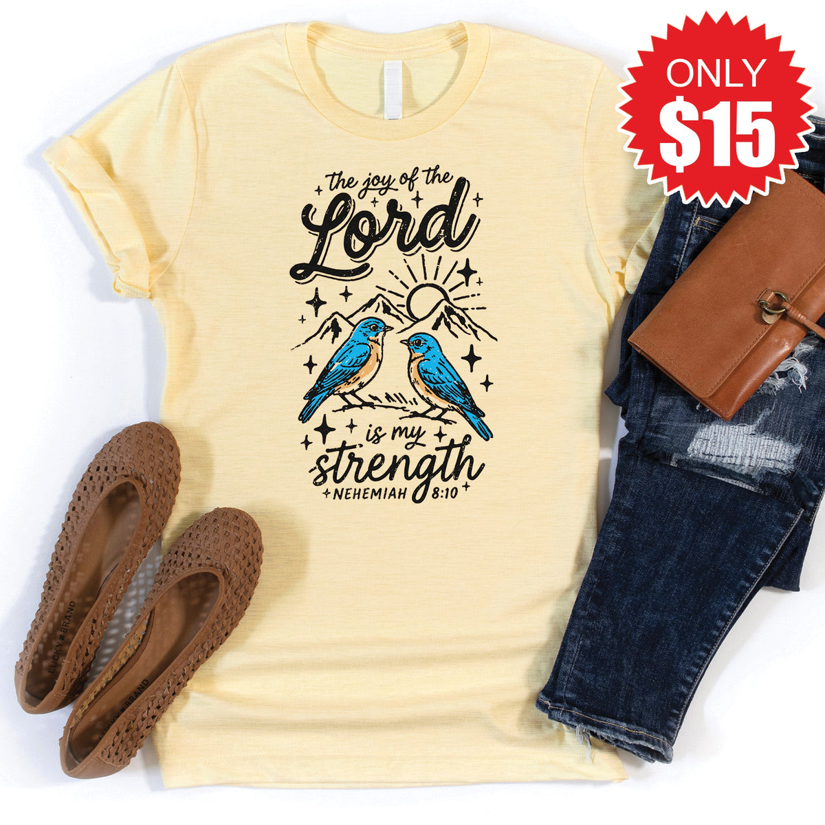 The Joy Of Lord Tee - Heather French Vanilla - 15 product image 1