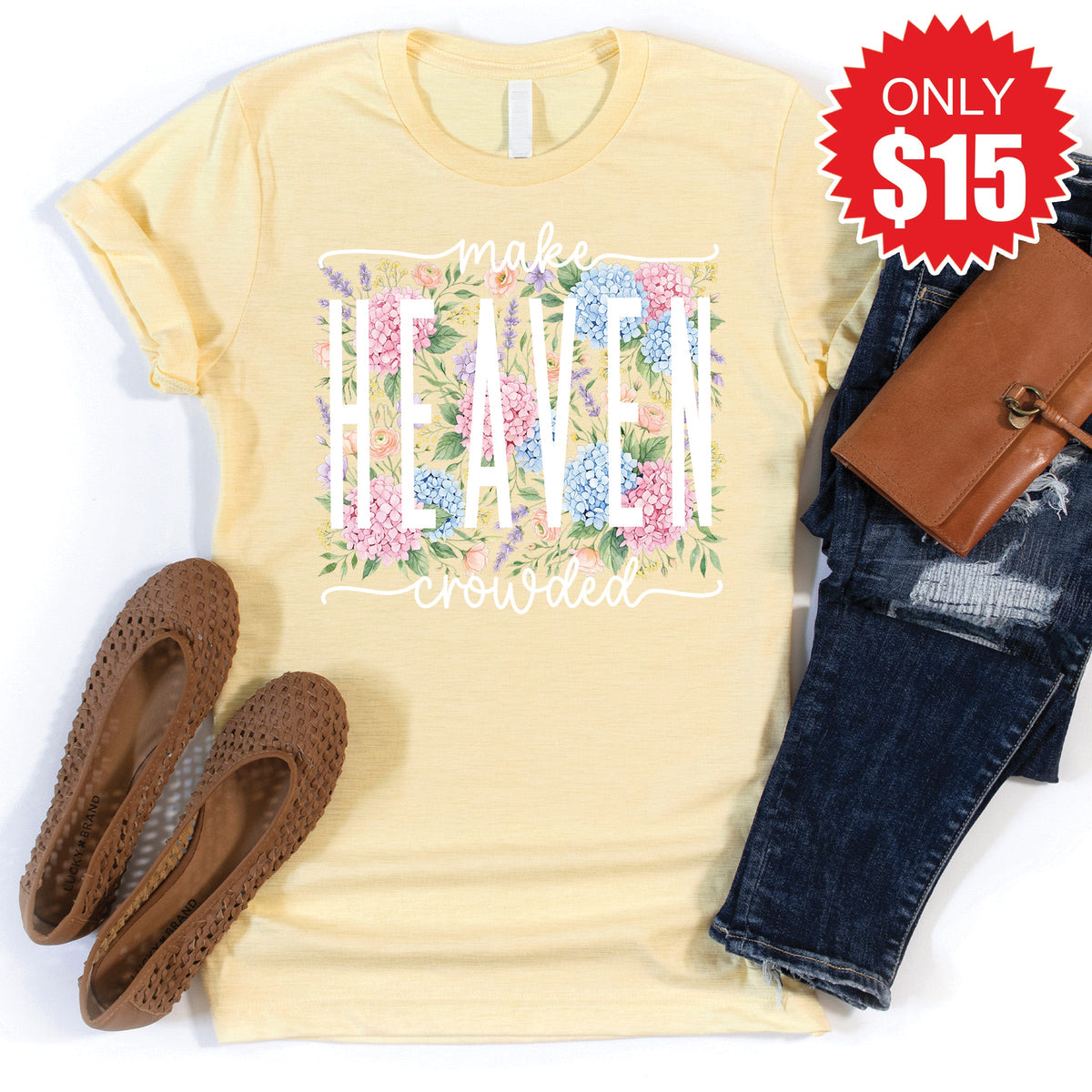 Make Heaven Crowded Tee - Heather French Vanilla - 15 product image 1