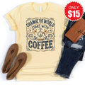 Change the World Coffee Tee - Heather French Vanilla - 15 product image 1